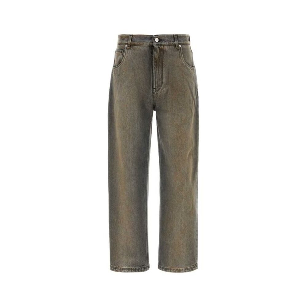 Fendi Men Dark Grey Denim Jeans